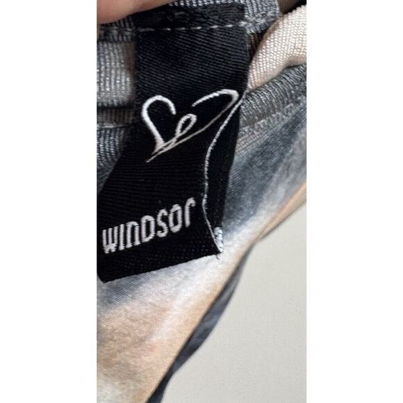 Windsor Tie Dye Cowl Neck Bodycon Mini Dress S Stretch Sleeveless Draped Back - Picture 5 of 6